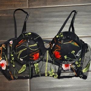 Floral cupped bralette